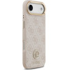 Guess Case 4G Strass Logo & Big Strap Metal Buttons Magsafe For Iphone Air Pink - (GUHMP17MP4G4DCSP)