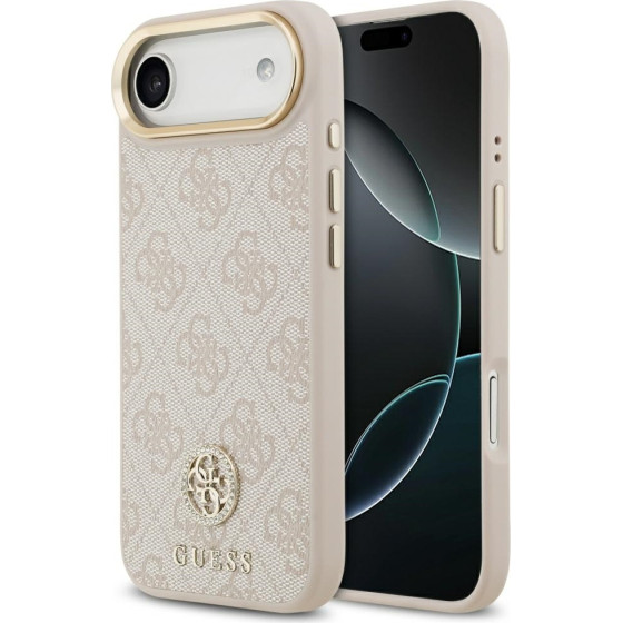 Guess Case 4G Strass Logo Magsafe For Iphone Air Pink - (GUHMP17MP4GRMDEP)