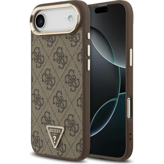 Guess Case 4G Triangle Logo Magsafe For Iphone Air Brown Gold - (GUHMP17MP4GTDGMW)