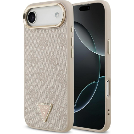 Guess Case 4G Triangle Logo Magsafe For Iphone Air Pink Gold - (GUHMP17MP4GTDGMP)