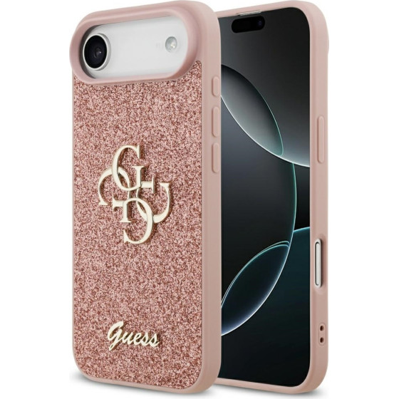 Guess Case Fixed Glitter Big 4G For Iphone Air Pink - (GUHCP17MHG4SGP)