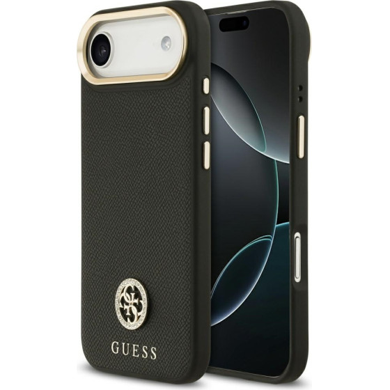 Guess Case Grained Strass Logo Magsafe For Iphone Air Black - (GUHMP17MPGCRMDEK)