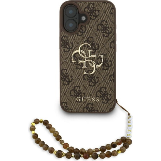 Guess Etui 4G Strap 4G Classic Logo Do Iphone 16 Brazowy - (GUHCP16SP4GMGSW)