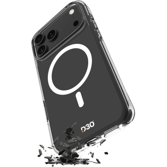 Puro Impact Clear D3O TPU+Pc Case Compatible With Magsafe For Iphone 17 Pro Max - Transparent - (PUIPC17P69IMPCLD3OTR)