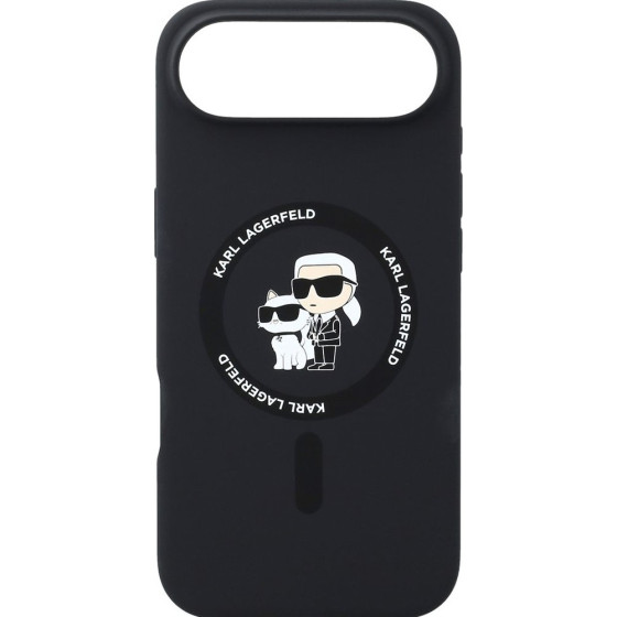 Karl Lagerfeld - Silicone Ring Magsafe - Iphone 17 Air - Black Karl&Choupette - (KLHMP17MSCMKCRHK)