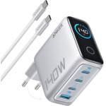 Anker Wall Charger Zolo, 140W, 5A, 1 x USB-A - 3 x USB-C, With USB-C Cable, Silver - (B2697G41)