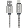 FORCELL Cable Usb A To Usb C F-Energy QC4.0 3A 66W Metal 1 m C234 silver