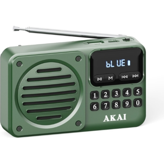Akai ������� ���� ������ ����� ��������� FM/AM, Bluetooth, USB, Microsd - (APR-300)