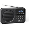 Akai ����� ���� ������ ����� ��������� FM/AM, Bluetooth, USB, Microsd - (APR-300BK)