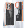 Fiber Case Comapitble With Magsafe For Iphone 16 Pro Orange OEM