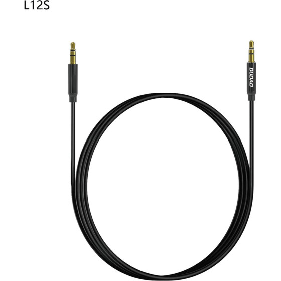 Dudao L12S Aux Cable Mini Jack 3.5mm 1m 3-Pole Stereo - Black 6976625335510