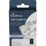 �������� ������� ������ MediaRange (Brother TZ-325/TZe-325) 9mm, 8m, Laminated And Permanent Adhesive, White On Black - (MRBTZ325)