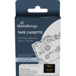 �������� ������� ������ MediaRange (Brother TZ-344/TZe-344) 18mm, 8m, Laminated And Permanent Adhesive, Gold On Black - (MRBTZ344)