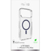 Puro Lite Mag TPU+Pc Case Compatible With Magsafe For Iphone 17 Pro Max - Transparent With Blue Ring - (PUIPC17P69LITEMDKBL)