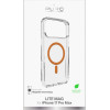 Puro Lite Mag TPU+Pc Case Compatible With Magsafe For Iphone 17 Pro Max - Transparent With Orange Ring - (PUIPC17P69LITEMORA)