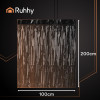 Ruhhy Decorative Curtain 2x1m Black 26172 - (18454-0)