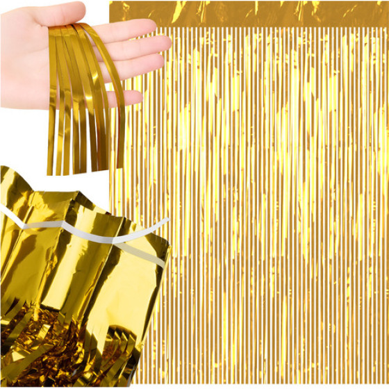 Ruhhy Decorative Curtain 2x1m Gold 26173 - (18453-0)