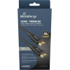 MediaRange Hdmi Premium High Speed With Ethernet Cable, Ver. 2.0, 18 Gbps Ver. 2.1, 4k@60Hz, 2.0m, Black - (MRCS247)