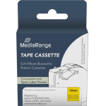 �������� ������� ������ MediaRange (Dymo(R) 91222/S0721670) 12mm, 4m, Laminated And Permanent Adhesive, Black On Yellow - (MRDY91222)