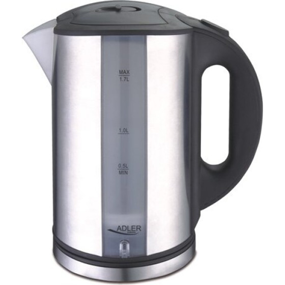 Adler Electric Kettle 1.7 L Black,Silver 2200 W - (Ad 1216)
