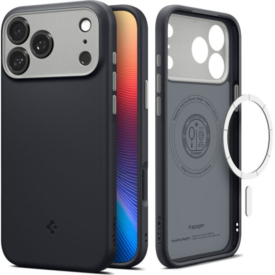 Spigen Case Nano Pop Mag Compatible With Magsafe For Iphone 17 Pro Black sesame
