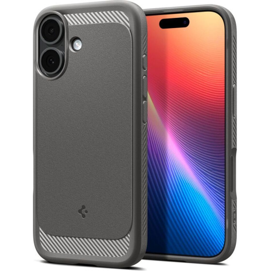 Spigen Case Rugged Armor Mag Compatible With Magsafe For Iphone 17 gray