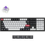 Keychron Q6 He Qmk Wireless Custom Hall Effect Keyboard Purple Switch 100% Us Layout - (Q6H-M1)