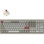 Keychron V6 Max Retro QMK/Via BT/2,4/Wired Custom Mechanical Keyboard Brown Switch 100% - (V6M-R3)