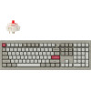 Keychron V6 Max Retro QMK/Via BT/2,4/Wired Custom Mechanical Keyboard Red Switch 100% Us - (V6M-R1)