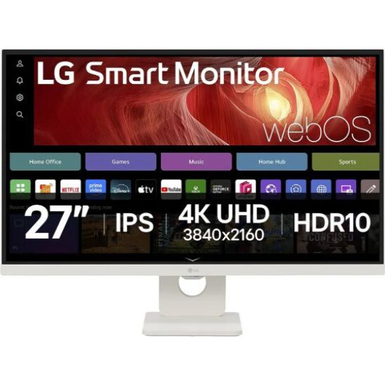 LG Monitor / 27'' 4K Uhd Ips / 60Hz / HDR10 / USB-C / Voice Recognition / Tilt / Vesa - PN: - (27U731SA-W)