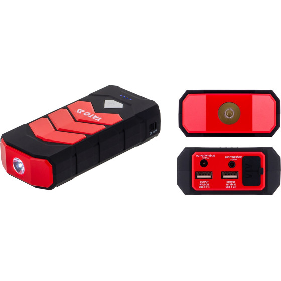 YATO Car Jump Starter Car Power Bank 9000 Mah 9000 Mah Black, Orange - (YT-83081)