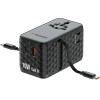 Verbatim Travel Adapter EU/UK/Us Gan 1xUSB-C/1xUSB-A/2xUSB-C Pd 70W Black - (30186)