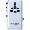 Verbatim Travel Adapter EU/UK/Us Gan 1xUSB-C/1xUSB-A/2xUSB-C Pd 70W Blue - (30187)