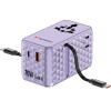 Verbatim Travel Adapter EU/UK/Us Gan 1xUSB-C/1xUSB-A/2xUSB-C Pd 70W Purple - (30188)