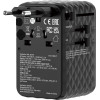 Verbatim Travel Adapter EU/UK/Us Gan 2xUSB-C/2xUSB-A/1xUSB-C Pd 100W Black - (30191)
