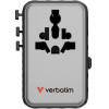 Verbatim Travel Adapter EU/UK/Us Gan 2xUSB-C/2xUSB-A/1xUSB-C Pd 100W Black - (30191)