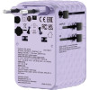 Verbatim Travel Adapter EU/UK/Us Gan 2xUSB-C/2xUSB-A/1xUSB-C Pd 100W Purple - (30193)