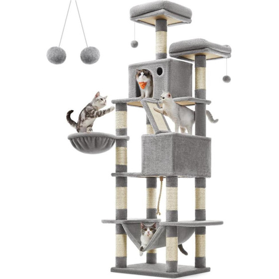 Feandrea Cat Tower XXl, Height 206 cm, up to 6 Cats - (PCT190W01)