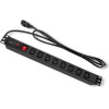 Qoltec Power strip for RACK 19'' | 1U | 10A | PDU | 8xIEC C13 | 2m - (53998)