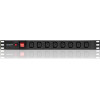 Qoltec Power strip for RACK 19'' | 1U | 10A | PDU | 8xIEC C13 | 2m - (53998)