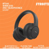 Streetz ��������� ������� On-Ear BT510 Bluetooth Noise-Cancelling Headphones, ����� - (BT510-BLK)
