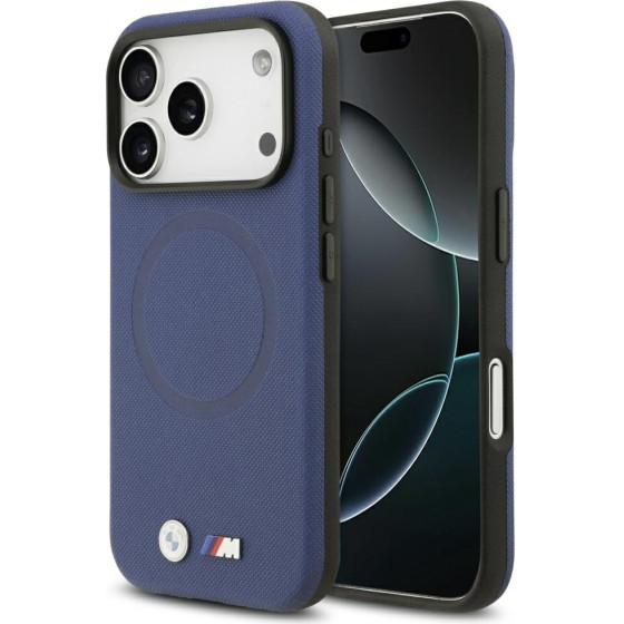 BMW M Fw Metal Logo Magsafe Case For Iphone 17 Pro Navy Blue - (BMHMP17L25PFWSMB)