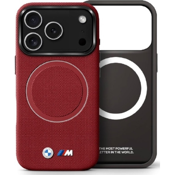 BMW M Fw Metal Logo Magsafe Case For Iphone 17 Pro Red - (BMHMP17L25PFWSMR)