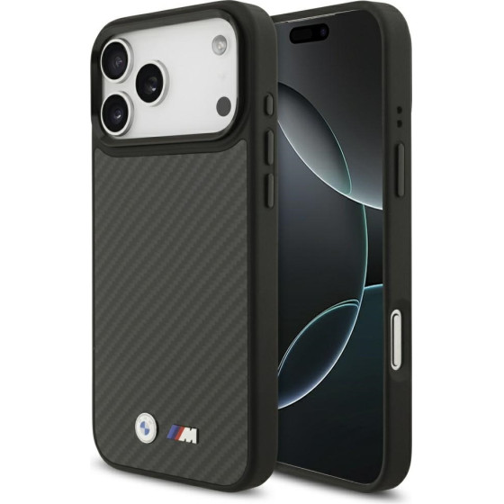 BMW M Kevlar Matt Magsafe Case For Iphone 17 Pro Max Black - (BMHMP17X24CFMMK)
