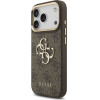 Guess 4G Big 4G Classic Logo Big Strap Metal Buttons Case For Iphone 17 Pro Brown - (GUHCP17LP4G4BCSW)