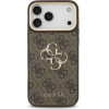Guess 4G Big 4G Classic Logo Big Strap Metal Buttons Case For Iphone 17 Pro Max Brown - (GUHCP17XP4G4BCSW)