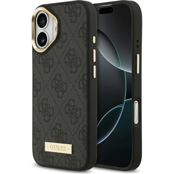 Guess 4G Logo Plate Magsafe Case For Iphone 17 Black - (GUHMP17SU4GPRK)