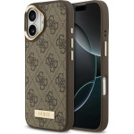 Guess 4G Logo Plate Magsafe Case For Iphone 17 Brown - (GUHMP17SU4GPRW)