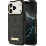 Guess 4G Logo Plate Magsafe Case For Iphone 17 Pro Black - (GUHMP17LU4GPRK)
