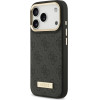 Guess 4G Logo Plate Magsafe Case For Iphone 17 Pro Black - (GUHMP17LU4GPRK)